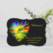 サンシャインのイルカたち - あなたのテキストを入れてみよう 招待状 (スタンド正面)