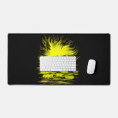 サンシャインのイルカのペア デスクマット (キーボード&マウス)