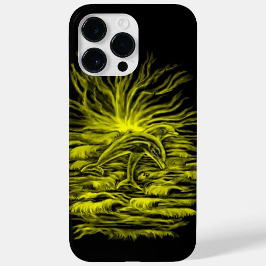 サンシャインのイルカのペア Case-Mate iPhoneケース (裏面)