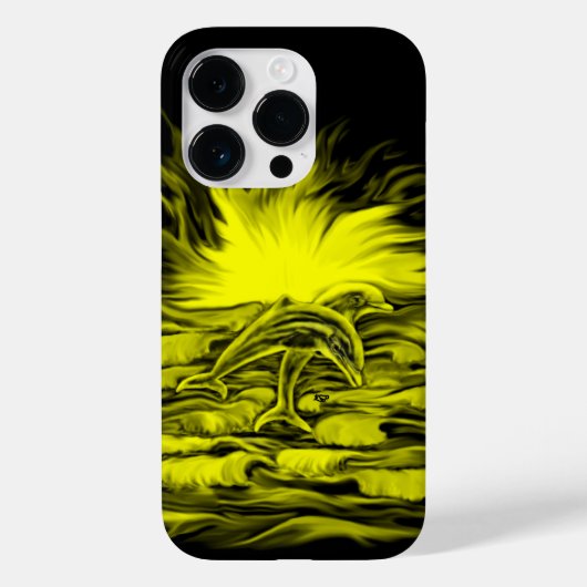 サンシャインのイルカのペア Case-Mate iPhoneケース (裏面)