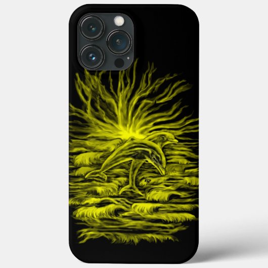 サンシャインのイルカのペア Case-Mate iPhoneケース (裏面)