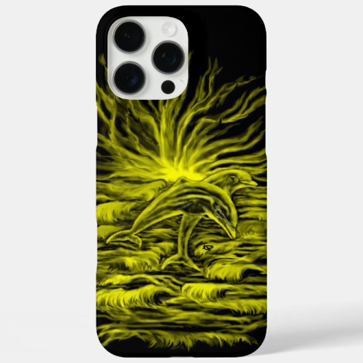 サンシャインのイルカのペア Case-Mate iPhoneケース (裏面)