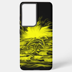 サンシャインのイルカのペア SAMSUNG GALAXY S21 ULTRAケース