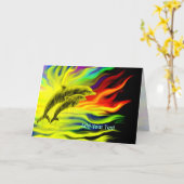 サンシャインのイルカ カード (黄色い花)