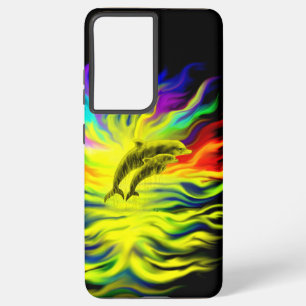 サンシャインのイルカ SAMSUNG GALAXY S21 ULTRAケース