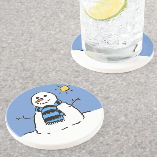 サンシャインのクリスマスコースターの雪だるま コースター