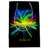 サンシャインのドルフィンファミリーあなたのテキストを追加 ミディアムペーパーバッグ (正面)