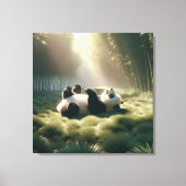 サンシャインのパンダ キャンバスプリント (正面)
