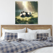 サンシャインのパンダ キャンバスプリント (インサイチュ (寝室))