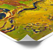 サンシャインの草葺きコテージ(ファンゴッホ) ポスター (角)