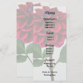 サンシャインの赤結婚いダリア メニュー (正面/裏面)