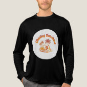 サンシャインの追いかけ – レトロサーファー&パームツリーサマー トライブレンドＴシャツ (正面)