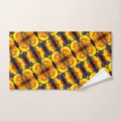 サンシャインの黄色い花抽象芸術模様 バスタオルセット (ハンドタオル)