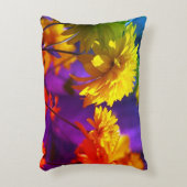 サンシャインの黄色い花抽象芸術 アクセントクッション (正面(垂直))