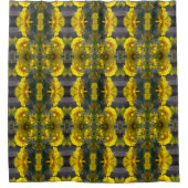 サンシャインの黄色い花抽象芸術 シャワーカーテン (正面)