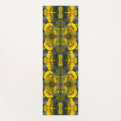 サンシャインの黄色い花抽象芸術 ヨガマット (正面)