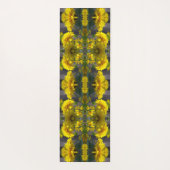 サンシャインの黄色い花抽象芸術 ヨガマット (裏面)