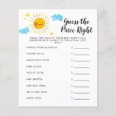 サンシャインは価格を推測する右ベビーシャワーゲーム (正面)