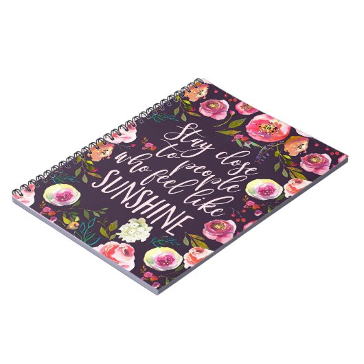 サンシャインやる気を起こさせる引用文感動的ボホ ノートブック (左側)