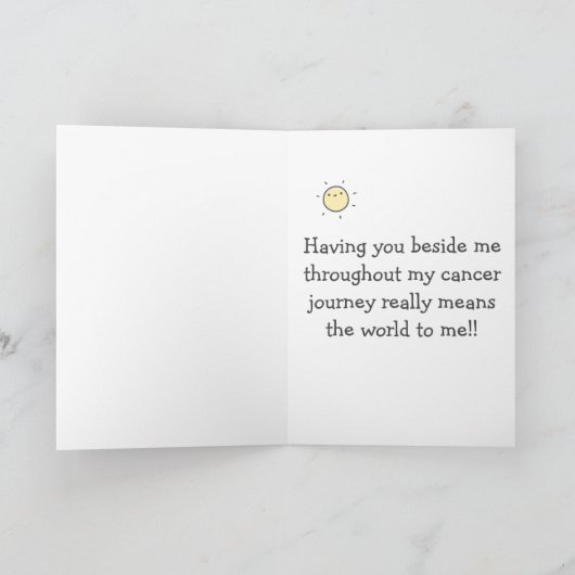 サンシャインを持って来る – がん介護者ありがとう カード (内部)