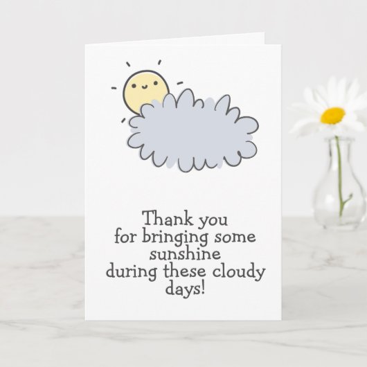 サンシャインを持って来る – がん介護者ありがとう カード (小さな植物)