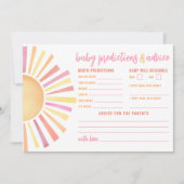 サンシャインアドバイス予測カードサンベビーシャワー 招待状 (正面)