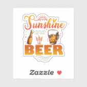 サンシャインアンドおもしろいビーチサマーバケーション シール (シート)