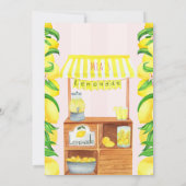 サンシャインアンドスイートレモネードスタンドガールズ誕生日 招待状 (裏面)