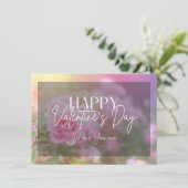 サンシャインアンドピンクローズハッピーバレンタインデーカード 招待状 (スタンド正面)