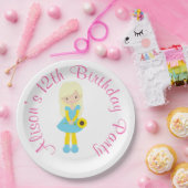 サンシャインアンドレモネードブロンドガール ペーパープレート (パーティー)