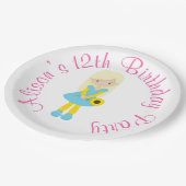 サンシャインアンドレモネードブロンドガール ペーパープレート (アングル)