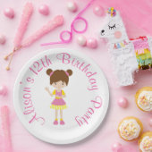 サンシャインアンドレモネードレッドヘアガール ペーパープレート (パーティー)