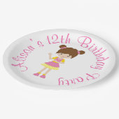 サンシャインアンドレモネードレッドヘアガール ペーパープレート (アングル)