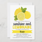 サンシャインアンドレモネード誕生日招待状 招待状 (正面)