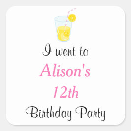 サンシャインアンドレモネード誕生日 スクエアシール