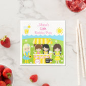 サンシャインアンドレモネード誕生日 スタンダードカクテルナプキン (インサイチュ)