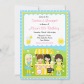 サンシャインアンドレモネード誕生日 招待状 (正面)