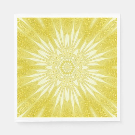サンシャインイエロフェイクートルデザイン スタンダードランチョンナプキン (正面)