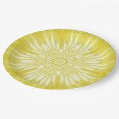 サンシャインイエロフェイクートルデザイン ペーパープレート (アングル)