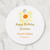 サンシャインイエローオレンジの誕生日ボヘミアン フェイバータグ (裏面)