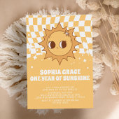 サンシャインイエローグルーヴィーの1歳の誕生日 招待状