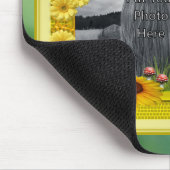 サンシャインイエローサンフラワーフォトフレーム マウスパッド (コーナー)