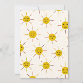 サンシャインイエローサンベイビーシャワーの小さな光線 招待状 (裏面)