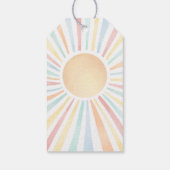 サンシャインイエローサンベビーシャワー ギフトタグ (裏面)