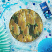 サンシャインイエローチューリップ ペーパープレート (パーティー)