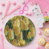 サンシャインイエローチューリップ ペーパープレート (パーティー)