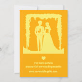 サンシャインイエローノンフォトウェディング日付を保存 セーブザデート (裏面)