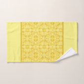 サンシャインイエローパターン バスタオルセット (ハンドタオル)