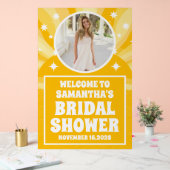 サンシャインイエローフォトブライダルシャワーへようこそ アクリルサイン (ウェディング)