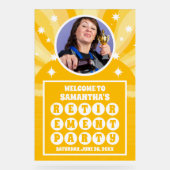 サンシャインイエローフォトリタイアメントパーティーへようこそ アクリルサイン (正面)